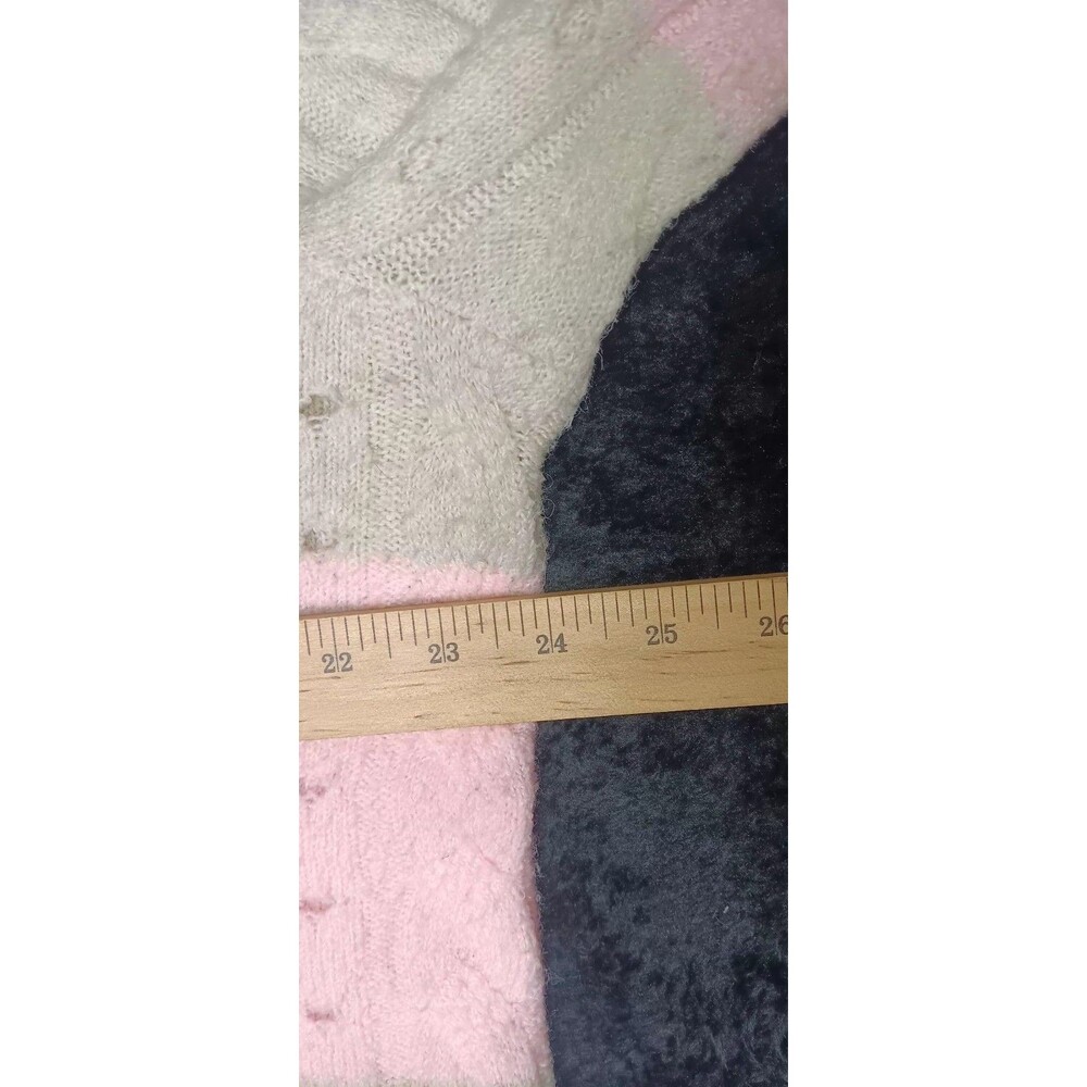 Torrid Pointelle Pullover Henley Sweater 2 Striped Preppy Academia Varsity Cozy - Picture 8 of 13